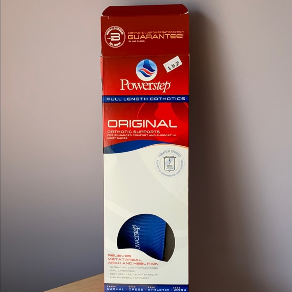 Never worn full length orthotic supports